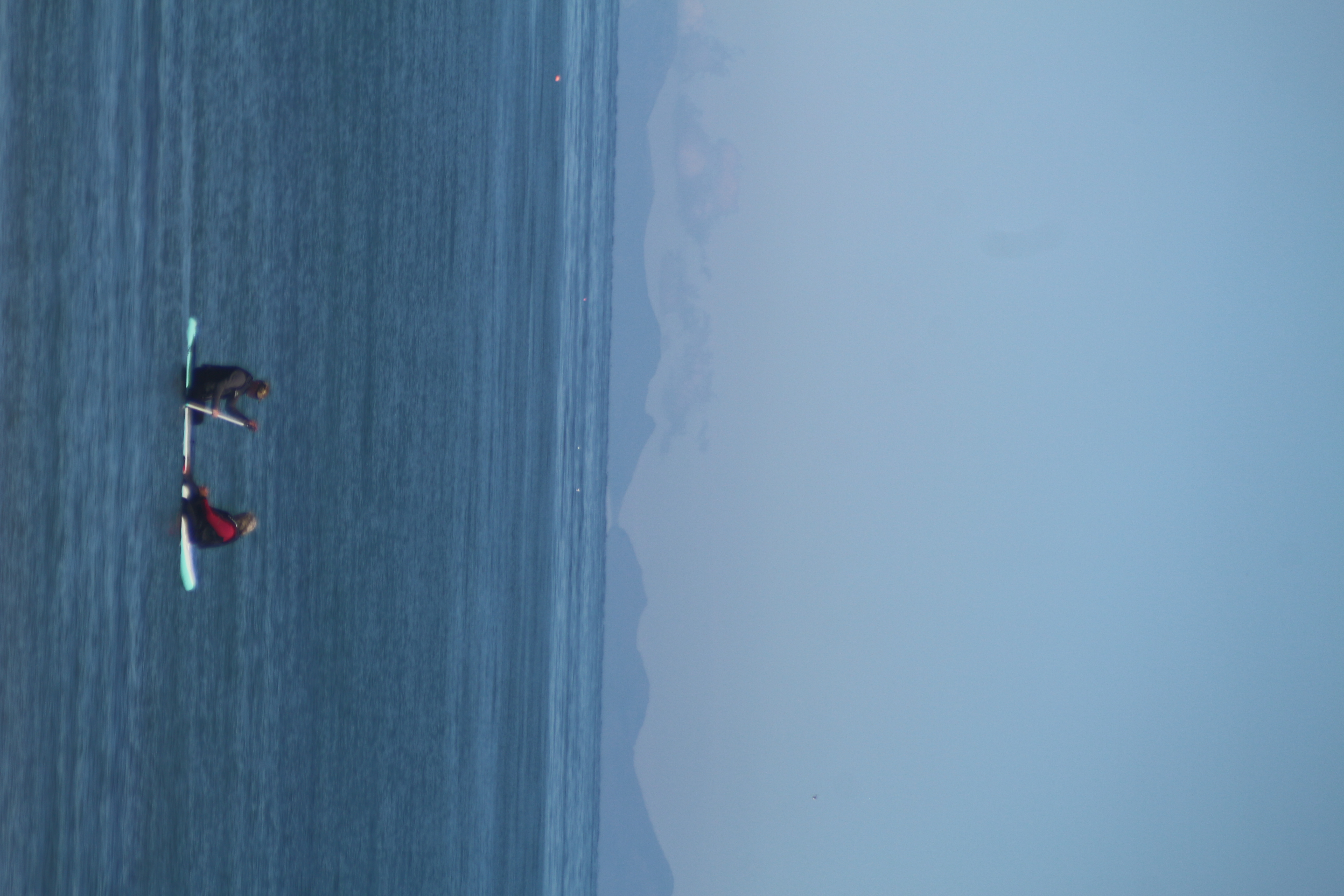Two people on a kayak